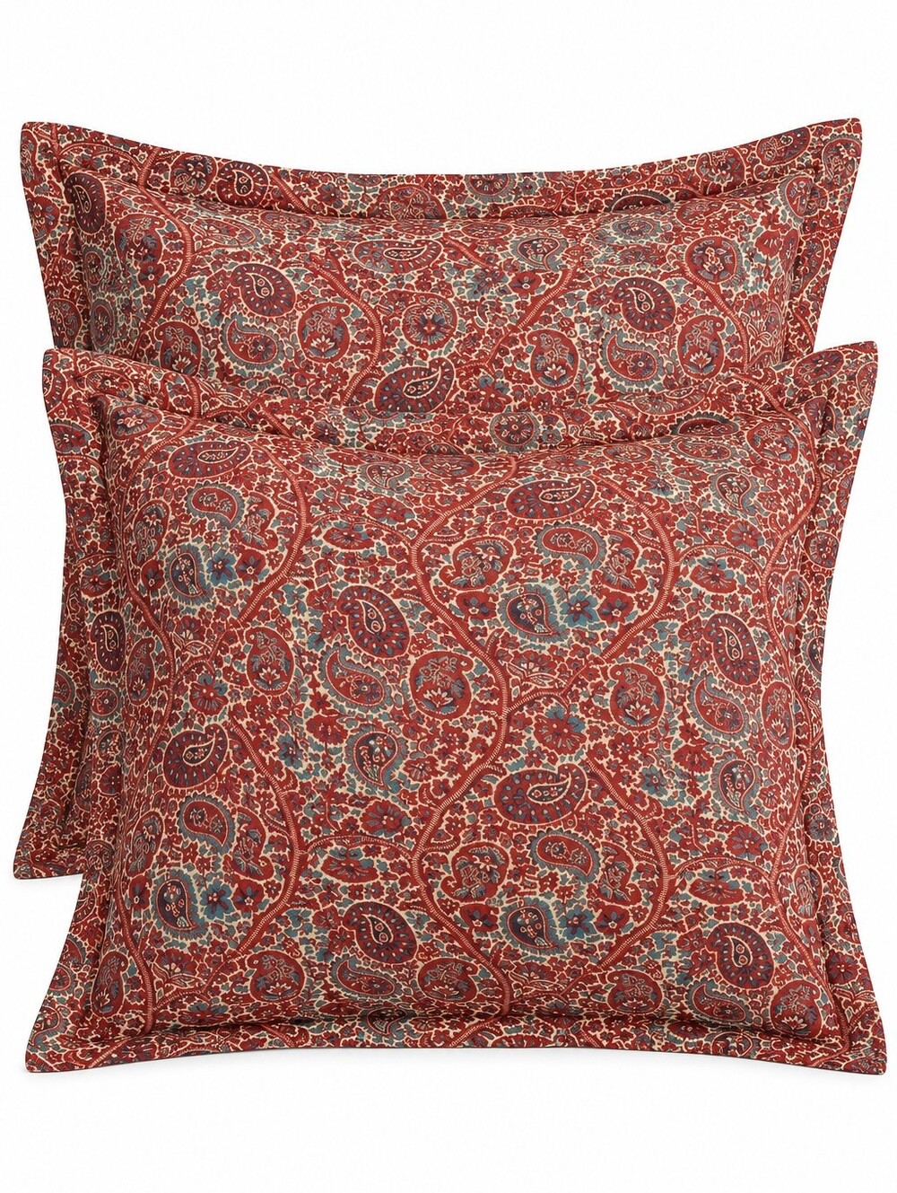 Pottery Barn Talia Paisley Percale Euro Shams Set of 2
